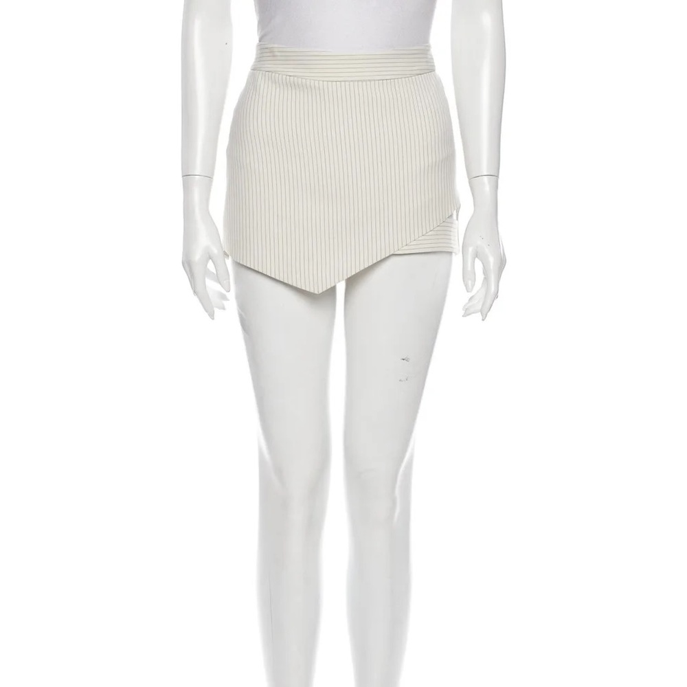 Mason white striped mini skirt
